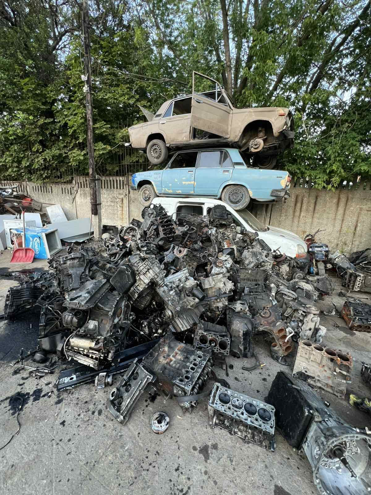 Scrap cars yard